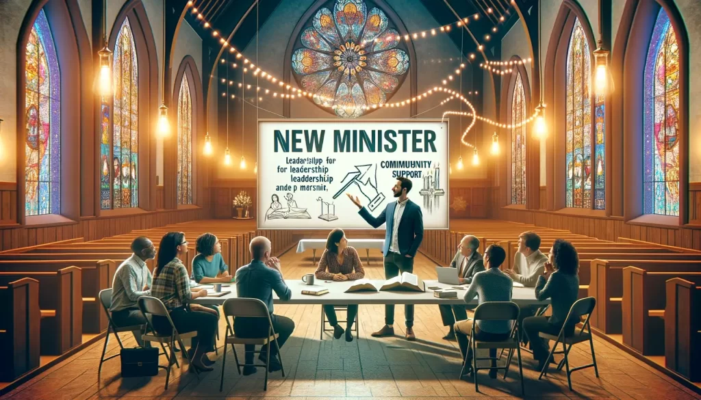 Make a banner image for an article on Tips for New Christian Ministers